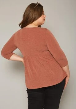 Plus Size Long Sleeve Flare Shirt -Curve Elegance Shop 2019640 162 3