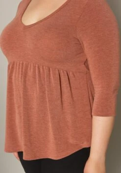 Plus Size Long Sleeve Flare Shirt -Curve Elegance Shop 2019640 162 4