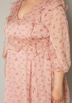 Plus Size Floral Print Flare Mini Dress -Curve Elegance Shop 2019645 102 4