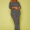 Plus Size Off Shoulder Stripe Jumpsuit 2 Plus Size Off Shoulder Stripe Jumpsuit -Curve Elegance Shop 2019704 001 1