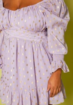 Plus Size Polka Dot Off Shoulder Mini Dress -Curve Elegance Shop 2019775 001 4