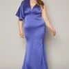 Plus Size One Sleeve Satin Maxi Dress -Curve Elegance Shop 2019831 001 0