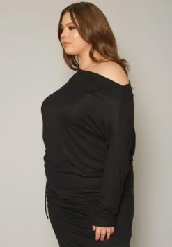 Plus Size Asymmetric Cold Shoulder Long Sleeve Top 9 Plus Size Asymmetric Cold Shoulder Long Sleeve Top -Curve Elegance Shop 2019863 001 2