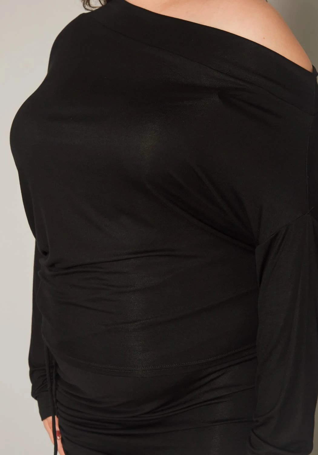 Plus Size Asymmetric Cold Shoulder Long Sleeve Top 7 Plus Size Asymmetric Cold Shoulder Long Sleeve Top - Image 5