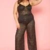 Plus Size Metallic Floral Lace Jumpsuit -Curve Elegance Shop 2019869 001 1