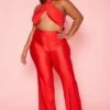 Plus Size Halter Neck Flare Jumpsuit -Curve Elegance Shop 2019903 001 0