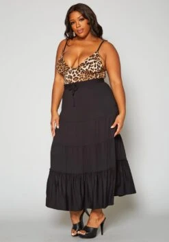 Plus Size Tiered Flare Maxi Skirt -Curve Elegance Shop 2019949 001 2