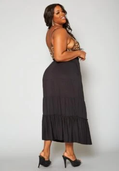 Plus Size Tiered Flare Maxi Skirt -Curve Elegance Shop 2019949 001 3