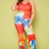 Plus Size Tie Dye Tiered Flare Jumpsuit -Curve Elegance Shop 2019961 001 0
