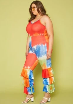 Plus Size Tie Dye Tiered Flare Jumpsuit -Curve Elegance Shop 2019961 001 2