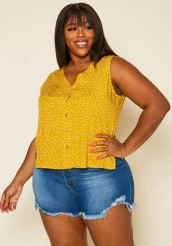 Plus Size Polka Dot Top