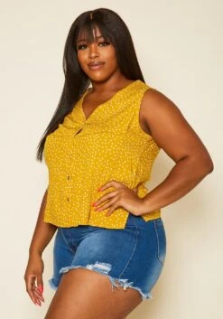 Plus Size Polka Dot Top -Curve Elegance Shop 2019978 004 3