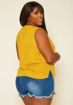 Plus Size Polka Dot Top -Curve Elegance Shop 2019978 004 4