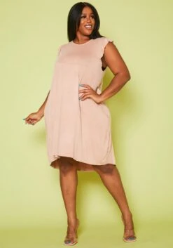 Plus Size Ruffle Sleeve Flare Mini Dress -Curve Elegance Shop 2019982 002 1