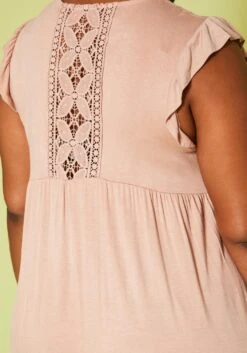 Plus Size Ruffle Sleeve Flare Mini Dress -Curve Elegance Shop 2019982 002 4