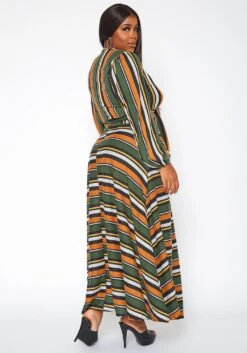 Plus Size Multi Striped Two Piece Set 10 Plus Size Multi Striped Two Piece Set -Curve Elegance Shop 2020016 002 4