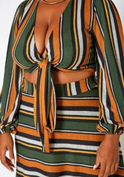 Plus Size Multi Striped Two Piece Set 11 Plus Size Multi Striped Two Piece Set -Curve Elegance Shop 2020016 002 5
