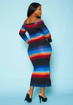 Plus Size Gradient Print Bodycon Maxi Dress -Curve Elegance Shop 2020113 002 5