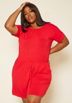 Plus Size Basic Lounge Romper