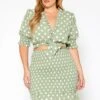 Plus Size Polka Dot Print Crop Top & Mini Skirt Set -Curve Elegance Shop 2020210 001 1