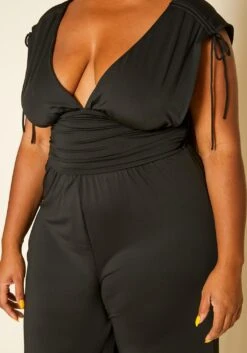 Plus Size Side Cleavage Jumpsuit -Curve Elegance Shop 2020304 001 5