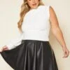 Plus Size One Sleeve Blouse Top -Curve Elegance Shop 2020314 002 1