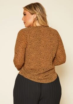 Plus Size Leopard Print Button Up Top -Curve Elegance Shop 2020331 001 4