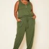 Plus Size Lounge Sleeveless Jumpsuit