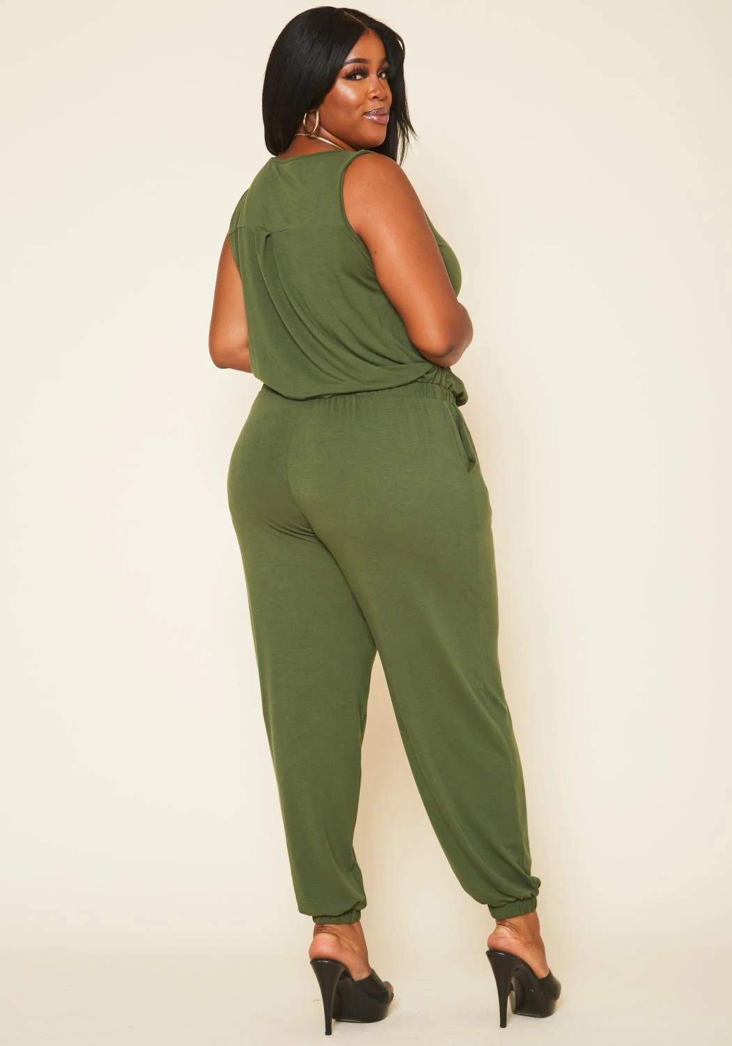 Plus Size Lounge Sleeveless Jumpsuit 6 Plus Size Lounge Sleeveless Jumpsuit - Image 4