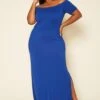 Plus Size Off Shoulder Seamless Maxi Dress -Curve Elegance Shop 2020421 004 2