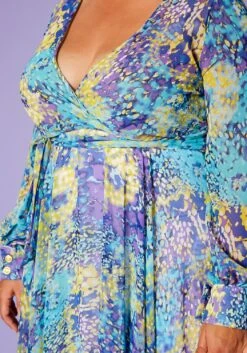 Plus Size Abstract Dots Print Chiffon Maxi Dress -Curve Elegance Shop 2020428 001 5