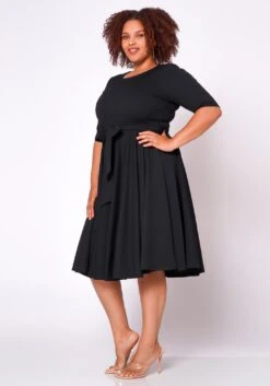 Plus Size Fit & Flare Mini Dress -Curve Elegance Shop 2020462 004 3