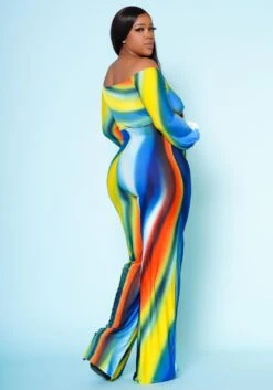 Plus Size Multicolor Wide Leg Jumpsuit -Curve Elegance Shop 2020507 001 4