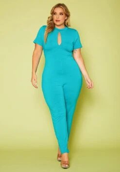 Plus Size KeyHole Jumpsuit
