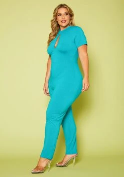 Plus Size KeyHole Jumpsuit -Curve Elegance Shop 2020615 001 3