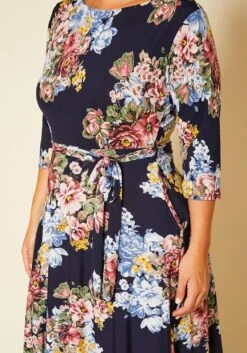 Plus Size Floral Print Fit & Flare Maxi Dress -Curve Elegance Shop 2020623 001 5