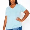 Plus Size V-Neck Basic Blouse -Curve Elegance Shop 2020630 003 0