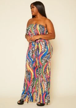 Plus Size Leopard Print Mix Jumpsuit -Curve Elegance Shop 2020644 001 2