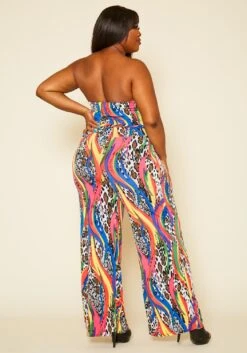 Plus Size Leopard Print Mix Jumpsuit -Curve Elegance Shop 2020644 001 3