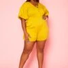 Plus Size Balloon Sleeve Romper 1 Plus Size Balloon Sleeve Romper -Curve Elegance Shop 2020645 002 1