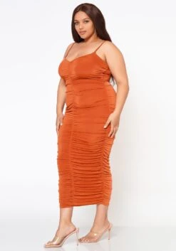 Plus Size Ruched Bodycon Cami Maxi Dress -Curve Elegance Shop 2020650 002 2