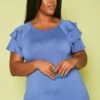 Plus Size Tiered Ruffle Short Sleeves Top -Curve Elegance Shop 2020693 003 0