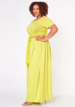 Plus Size Crop Top & Maxi Skirt Set -Curve Elegance Shop 2020732 006 4