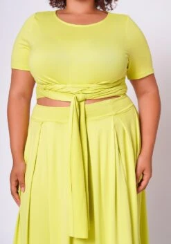 Plus Size Crop Top & Maxi Skirt Set -Curve Elegance Shop 2020732 006 6