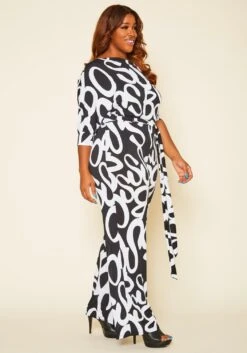 Plus Size Asymmetric Shoulder Abstract Print Jumpsuit -Curve Elegance Shop 2020815 001 4