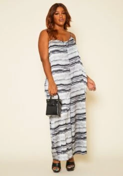Plus Size Abstract Print Tank Jumpsuit -Curve Elegance Shop 2020819 001 3
