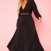 Plus Size Versatile Tie Up Crop Top & Maxi Skirt Set -Curve Elegance Shop 2020877 001 2