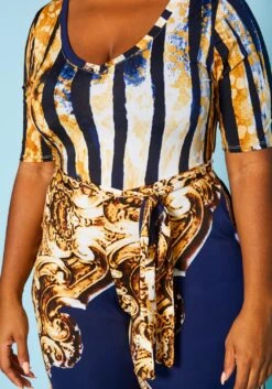 Plus Size Abstract Brocade Jumpsuit -Curve Elegance Shop 2020881 001 6