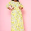 Plus Size Fit & Flare Floral Print Belted Maxi Dress -Curve Elegance Shop 2020893 003 1
