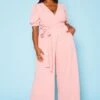Plus Size Surplice Wide Leg Jumpsuit -Curve Elegance Shop 2020902 002 1
